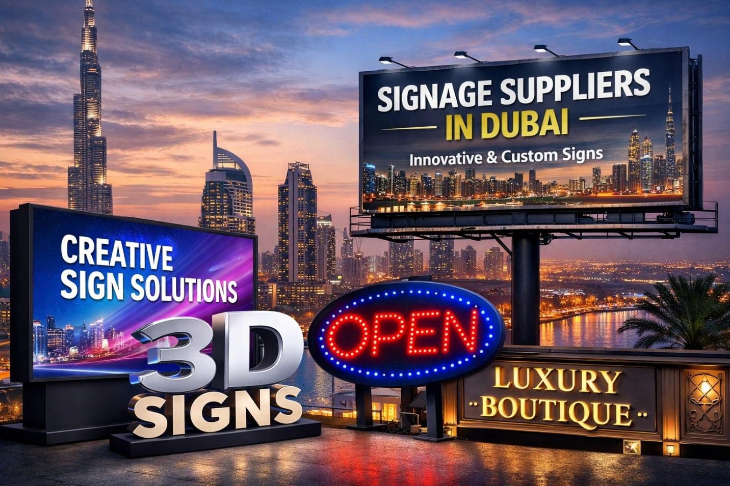 Leading Signage Suppliers in Dubai Offering Creative Sign Solutions ...